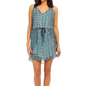 Adelyn Rae Green Printed Blouson Dress Size S